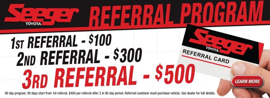 Check Out Our Referral Program at Seeger Toyota of St. Robert | St Robert